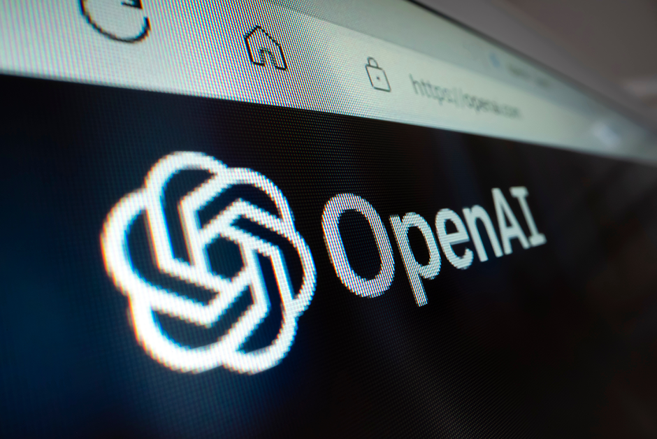 OpenAI logo displayed on a computer screen